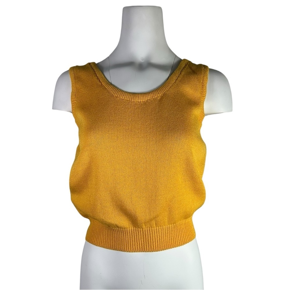 St. John Sportswear Vintage Knit Wool Crop Top Tank Size Small